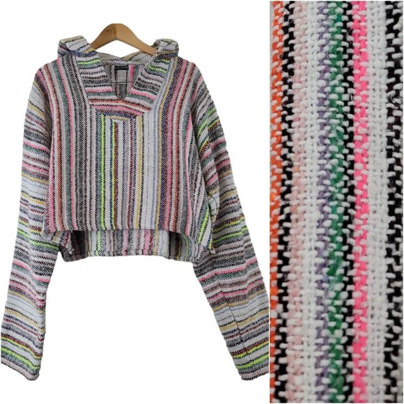 EARTHBOUND Tops Earthbound Sz Xl Baja Southwestern Striped Mexican